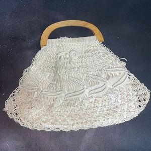 Hecho en Ecuador vintage Bag color cream